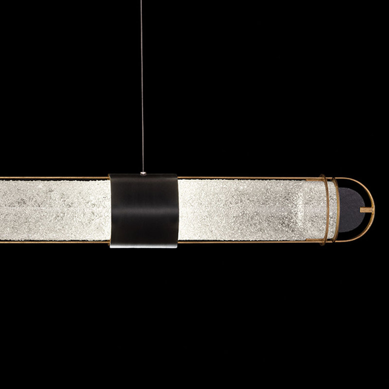 Bond 4 - Light LED Pendant, Black/Gold, Clear
