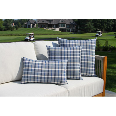 Square Sunshine Plaid 16 x 16 Pillow, 2pk