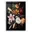 Art mural en verre Fleurs en fond noir 1 'par Momart-1843924933