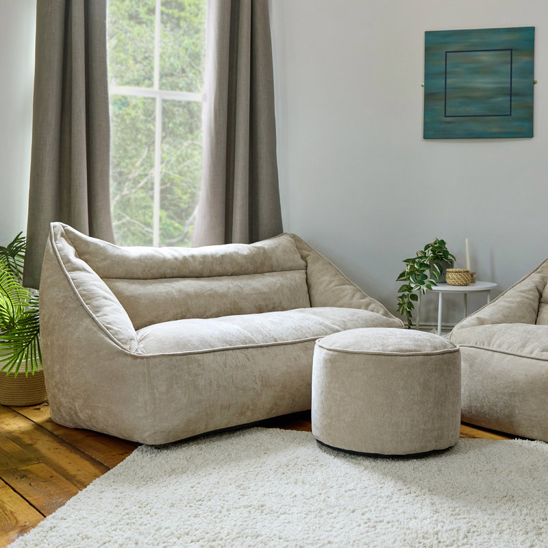 icon Cecilia Chenille Sofa Bean Bag, Beige