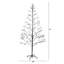 6 pi. Arbre étoilé artificiel pré-éclairé noir avec 1680 lumières DEL blanc chaud