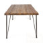Ensemble de salle à manger d'extérieur en bois 7 pièces avec 6 chaises et 1 grande table-461378798