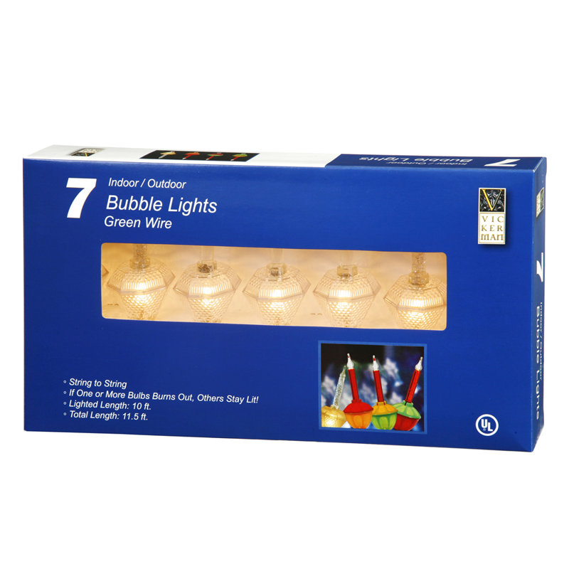 Glitter Bubble Light Set, Clear