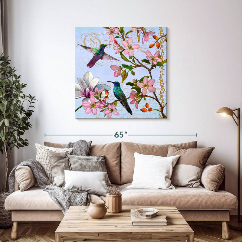 Brampt Hummingbird Botanical, 39'' H x 39'' W