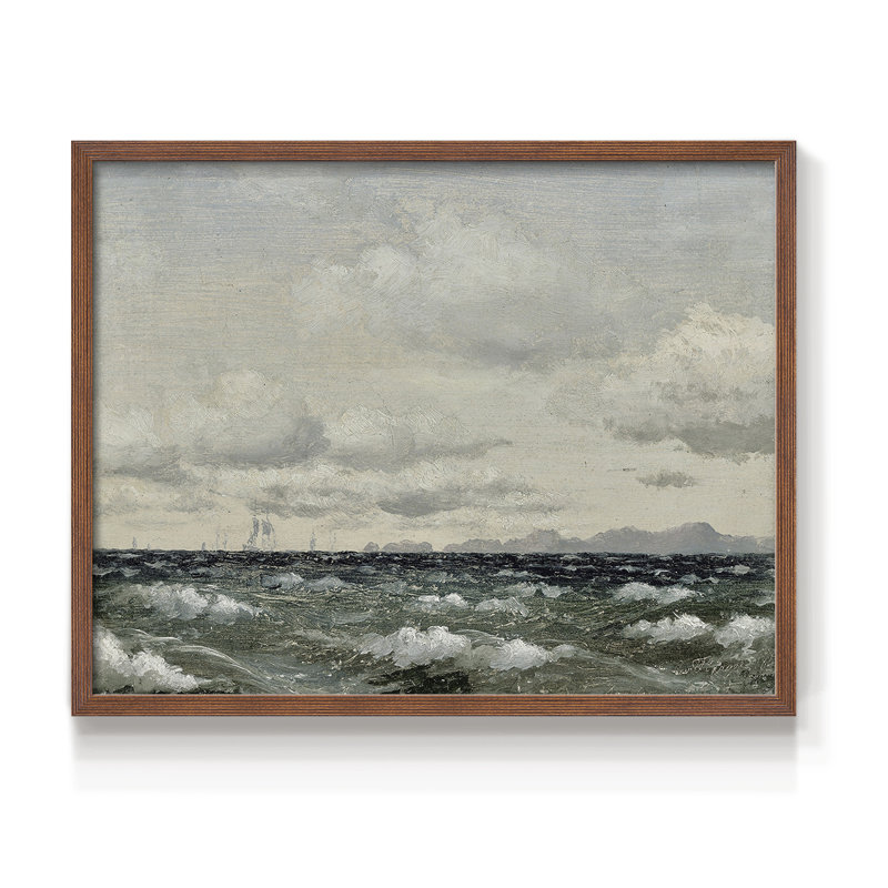 Paysages rétro-DCCXCIV-Reproduction encadrée - réversible, H 16 po x l 20 po, Noyer