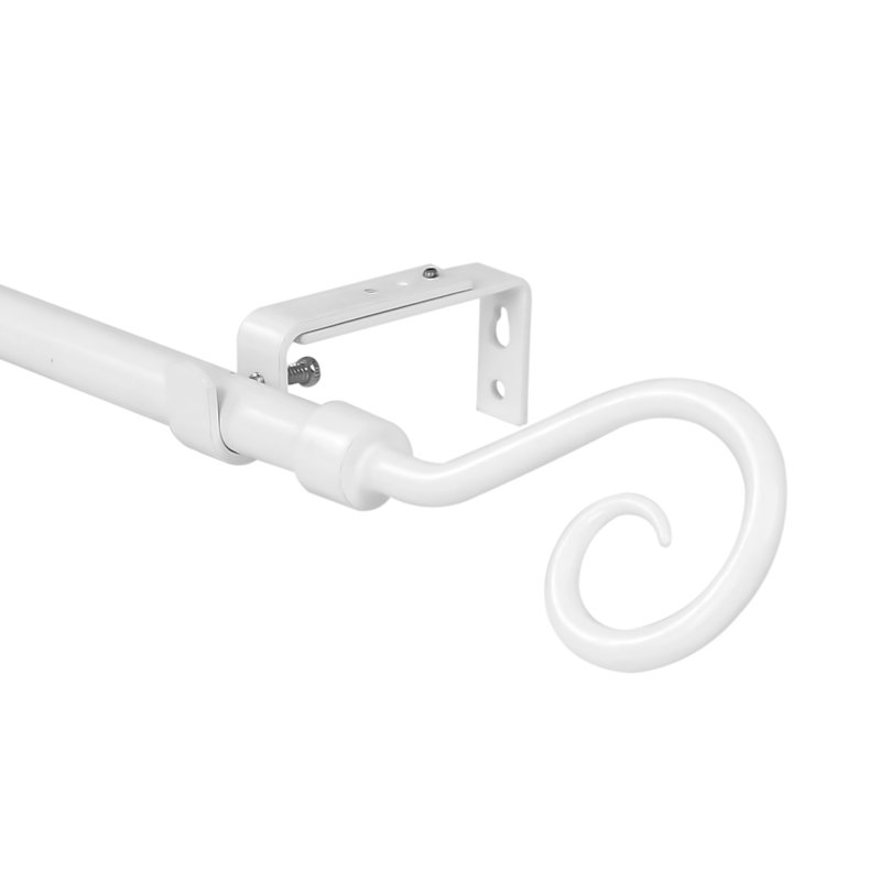 Tringle à rideaux simple Southmead, H 1 po x l 120 po x P 1 po, Blanc lustré