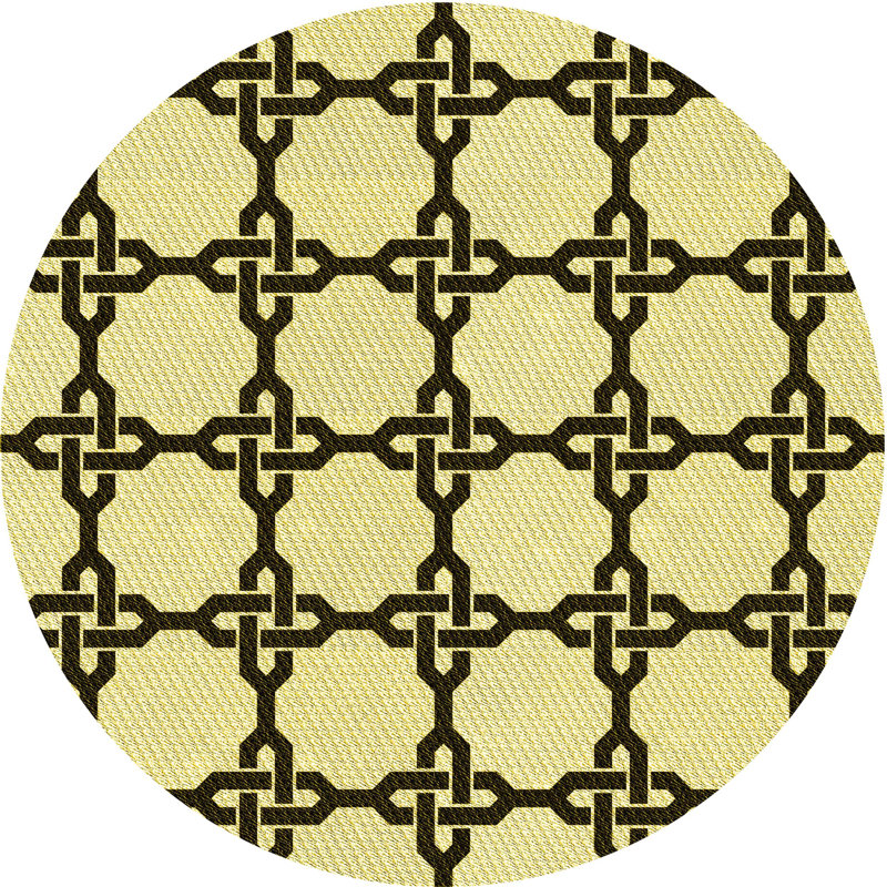 Abstract Indoor Rug, Round 4'