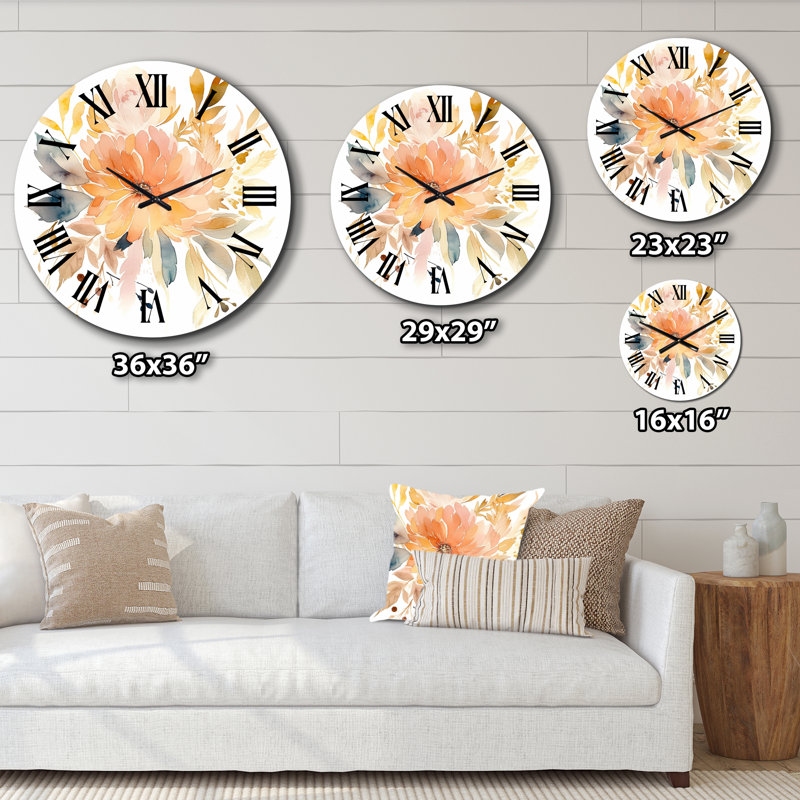 Myrton - Wildflowers Wall Clock, Moyenne