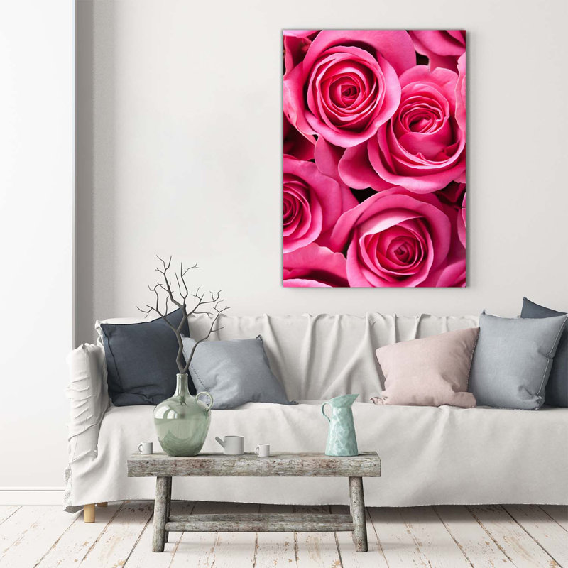 Pink Roses - Wrapped Canvas Print