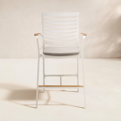 Brix Aluminum Outdoor Stool with Cushion