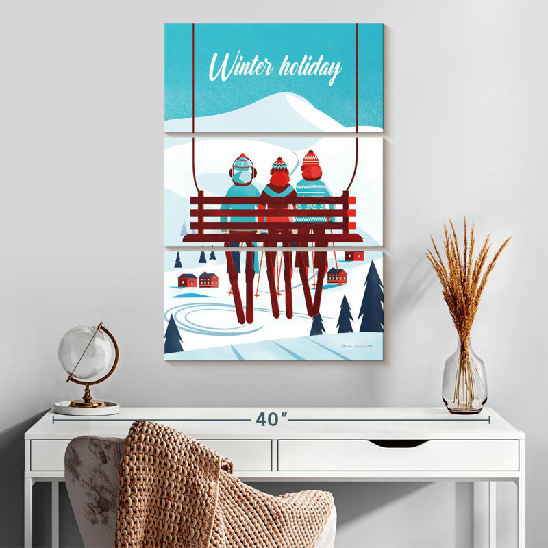 Vacances d'hiver, H 32 po x l 20 po