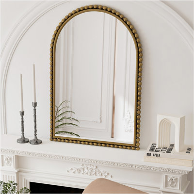 Iron Arch Retro Full Length Mirror With Supporting Feet, For Living Room, Bedroom