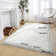 Girault Faux Fur Carpet For Living Room Kids Room Machine Washable Rug In White