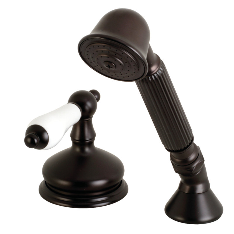 Kingston Brass Deck Mount Hand Shower with Diverter for Roman Tub Faucet, Oil Rubbed Bronze