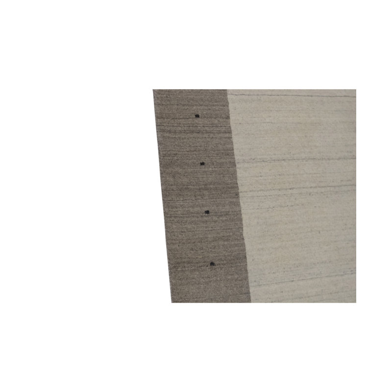 Tapis gris et beige noué à la main de haute qualité
