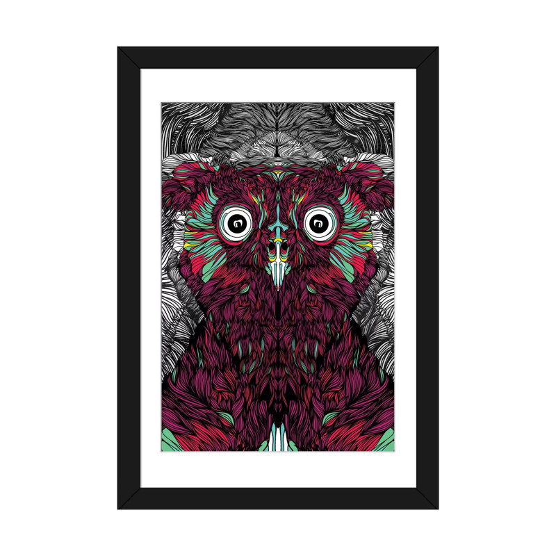 «Owl You Need Is Love» par Danny Ivan - reproduction d'art sur toile tendue, H 32 po x l 24 po x P 1 po, Blanc
