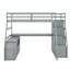 Lit mezzanine avec 7 tiroirs, 2 tablettes et un bureau-2061145981