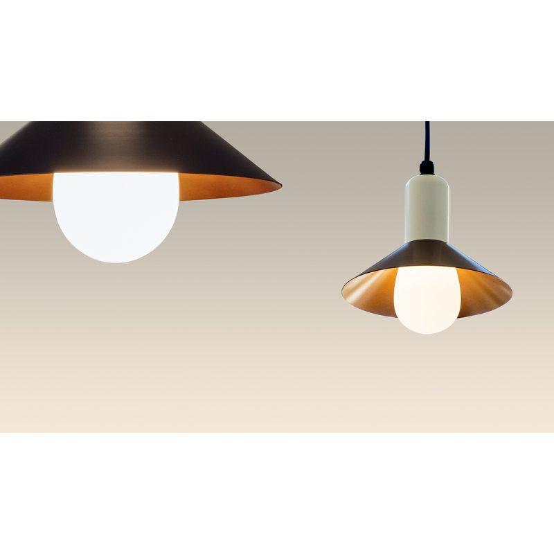 Tagomago 1 - Light Cone Pendant, Anthracite Gray Lacquer/Gold, Anthracite Gray Lacquer/Gold
