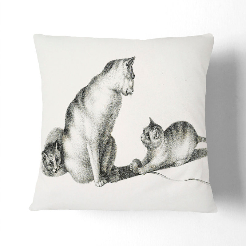 Square Throw Cushion, 40cm H x 40cm W x 15cm D, Stone
