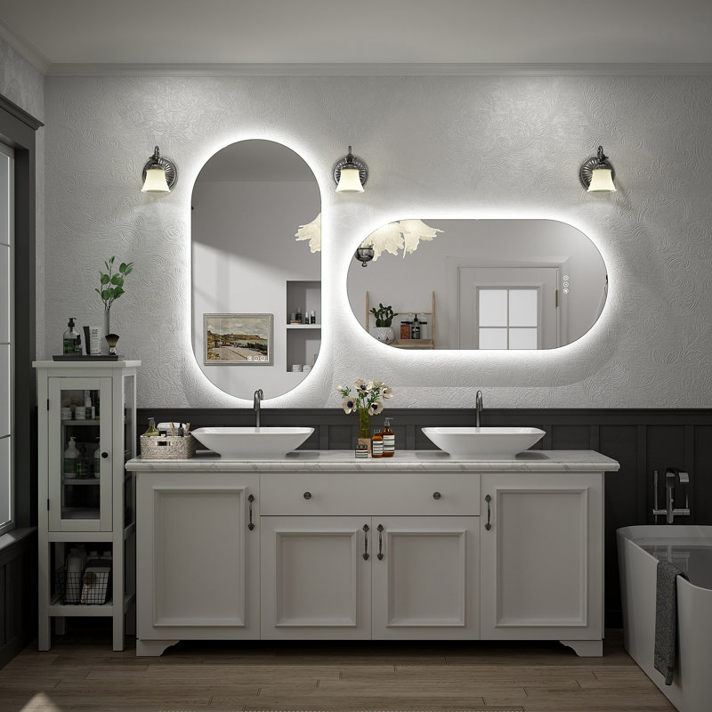 Aevar LED Lighted Wall Mirror, 40" x 20"