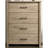 Seraphiel 32"W Light Oak Finish 4-Drawer Chest With Black Handles-149999179