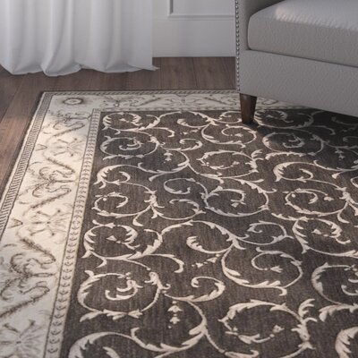 Dalrymple Oriental Charcoal Area Rug -  Alcott HillÂ®, EC1CE66FCBB649FB8F3A22797497BEB1