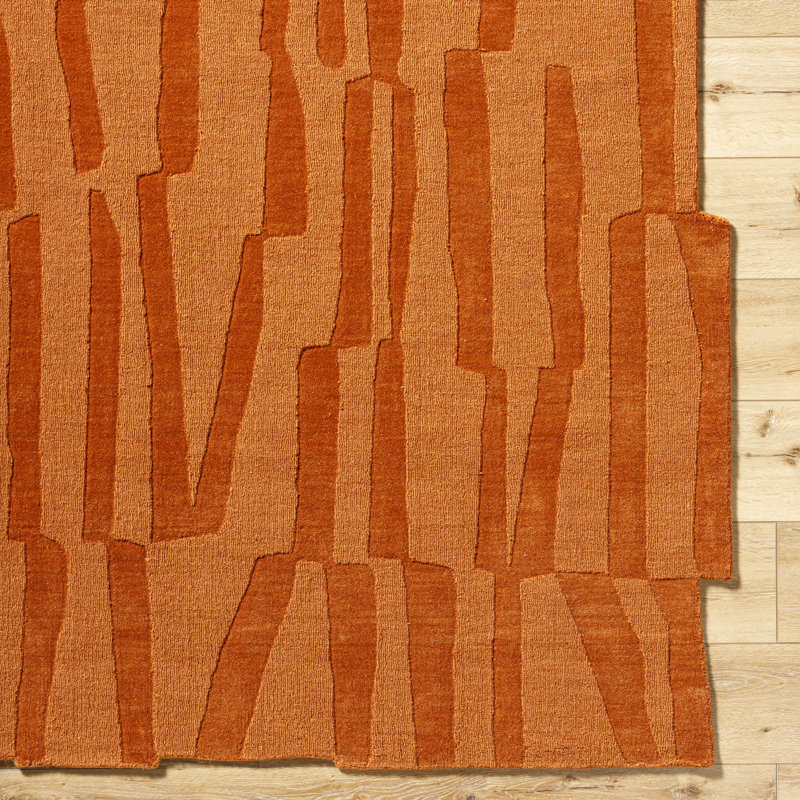 Loretto Hand Loomed Wool Abstract Indoor Rug, Novelty 8' x 10'