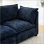 Canapé modulaire à 4 places avec 2 repose-pieds en tissu chenille Comfy Cloud