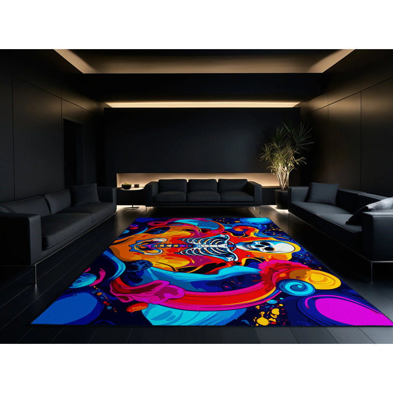 Fractal Glow Rug, Rectangle 8' x 10'