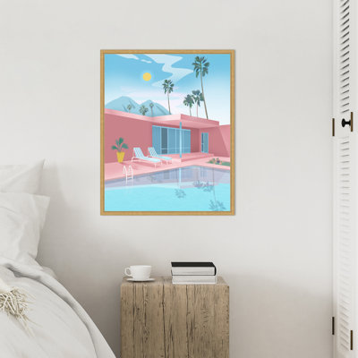 "Palm Springs" par Petra Lizde, reproduction d'art sur toile encadrée