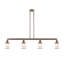 Luminaire suspendu linéaire à 4 lumières pour îlot de cuisine Madelyn-462145352-462145357-462145362