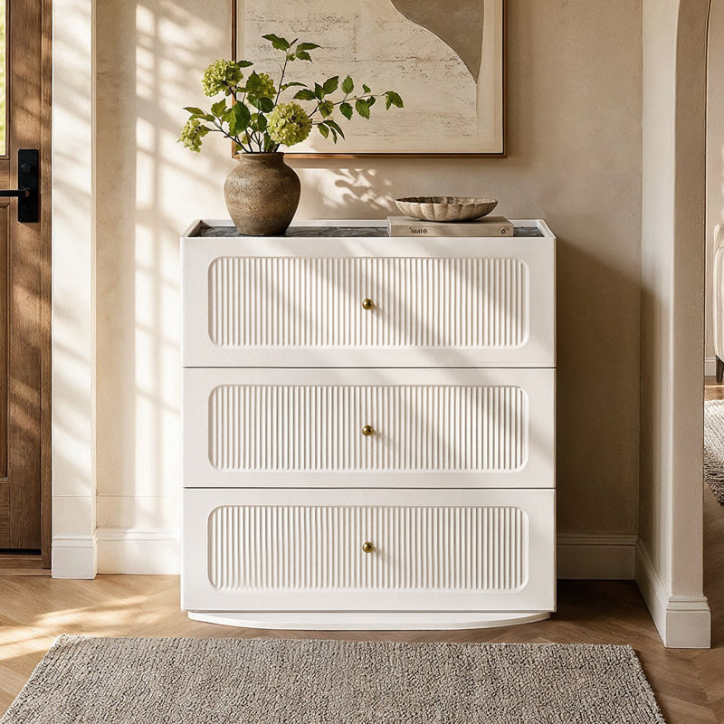 Commode modulaire moderne en bois blanc Bouchez