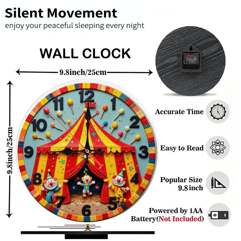 Horloge murale Clown