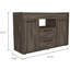 Armoire à 2 portes avec tablettes intérieures et 2 tiroirs Ciane