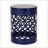 Outdoor Metal End Table - Large, Durable Powder-Coated Iron With Elegant Iron Cut Design For Modern Spaces.-1830818395