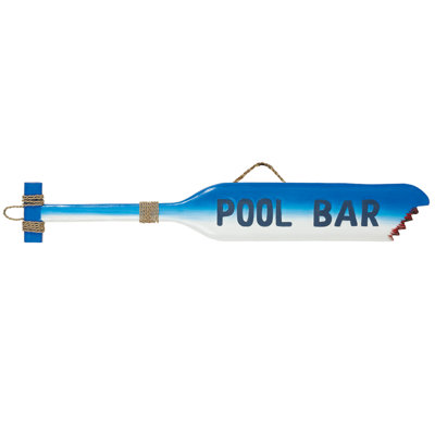 Pool Bar Paddle  With Shark Bite Wall Décor By RAM Game Room