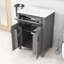 Meuble-lavabo pour salle de bain avec lavabo en céramique, tiroir, armoire de rangement et tablette-1432192228
