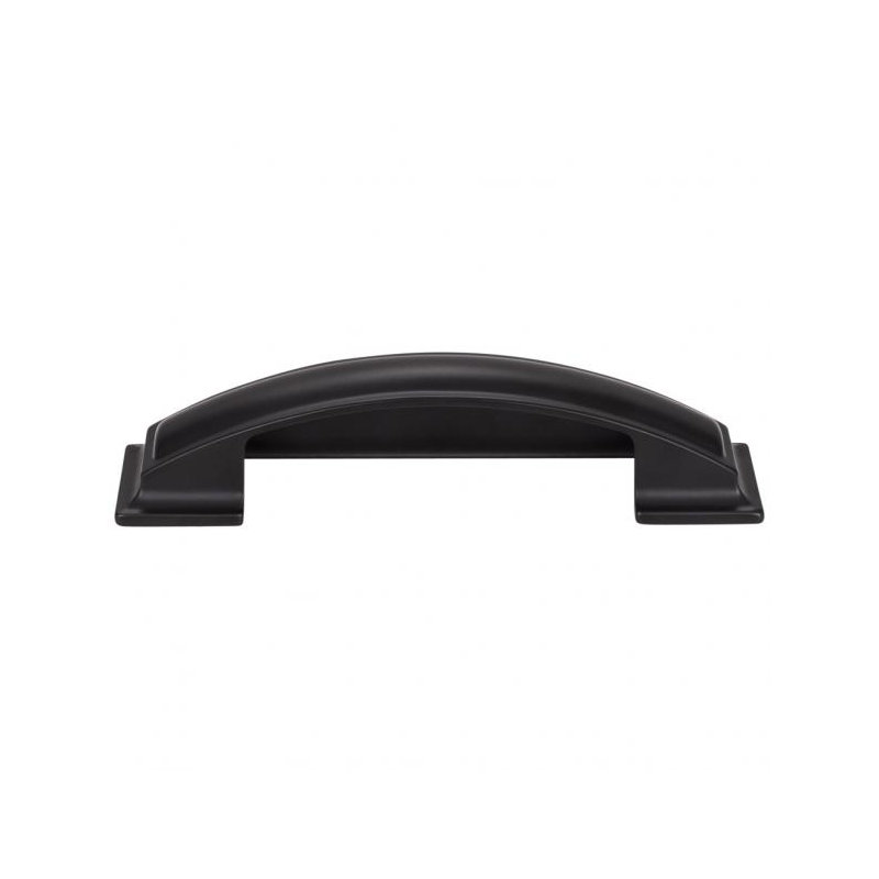Annadale Cup/Bin Pull, Matte Black, 3 3/4"