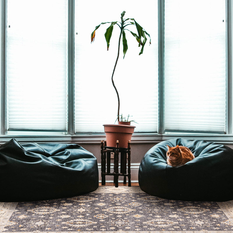Tapis gris Jules Sultane 8 pi 0 po x 9 pi 11 po
