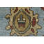 Tapis bleu en laine noué à la main de conception unique 8 pi 1 po x 9 pi 9 po