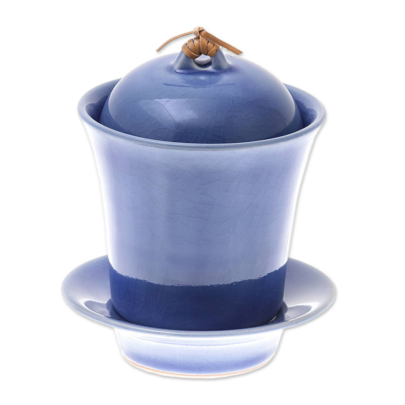 Tasse à thé et soucoupe Portishead, Bleu