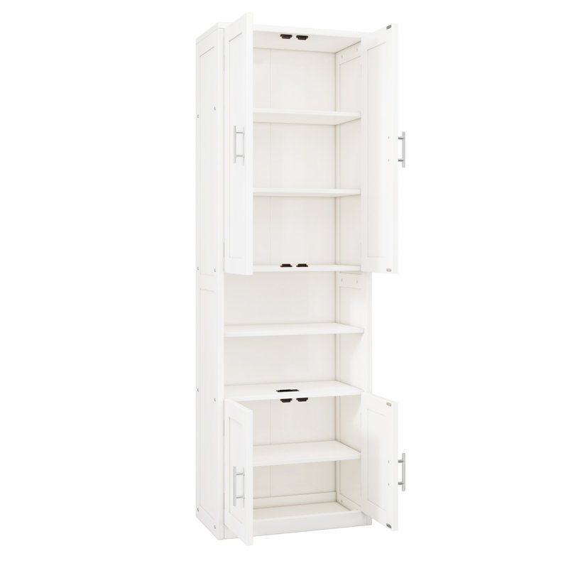 Lit escamotable, Grand, 1 lit, 2 armoires latérales, tablettes de rangeme