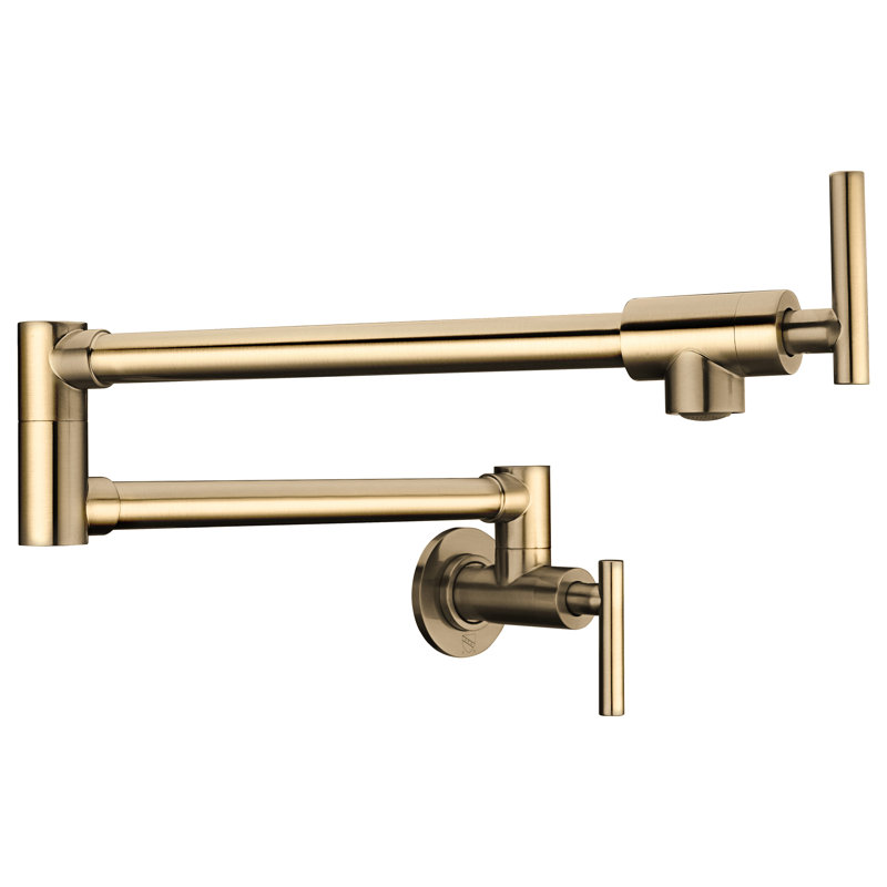 Robinet remplisseur mural en bronze champagne Braccia Series