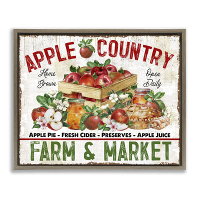 Art mural sur toile Apple Country Market par Creatif Belle