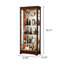 Armoire à vin murale en chêne massif 31,5 po Mid-Century Modern