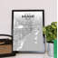 Miami City Map - No Frame Print-458836449