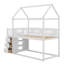 Lit superposé simple au-dessus de simple avec tablettes et tiroirs-1204436704