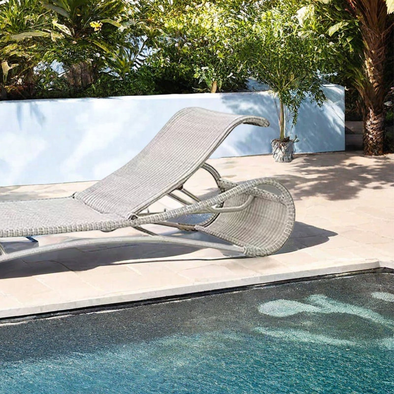 Outdoor balcony leisure recliner, Beige