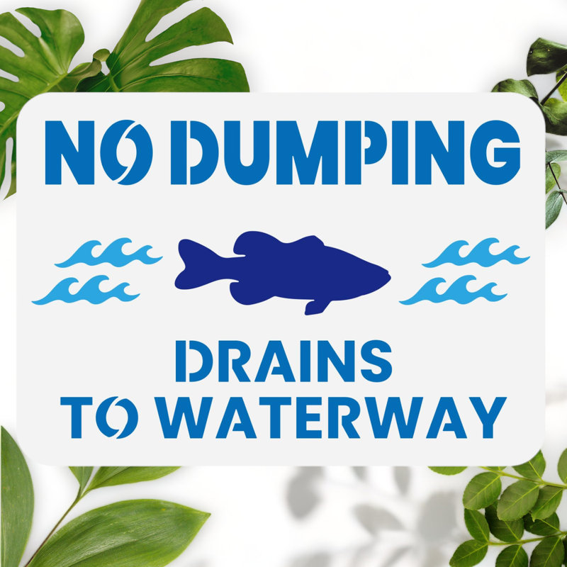 Reusable Plastic Drain Sign