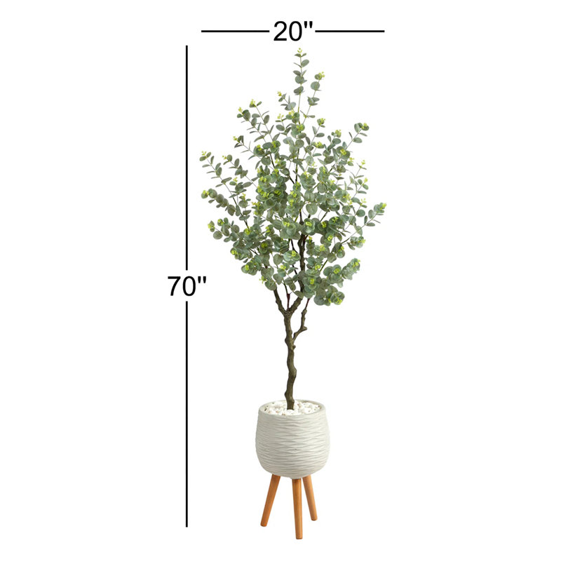 Eucalyptus artificiel 70 po en pot